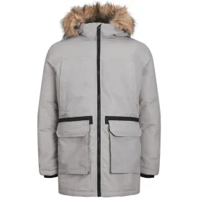 12235858 JJEWING PARKA SN LIGHT GREY MELANGE