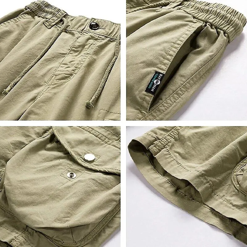 2023 New Summer Mens Cargo Shorts Men Cotton Multi Pockets Military Joggers Shorts Men Outwear Fashion Classic Casual Short Male