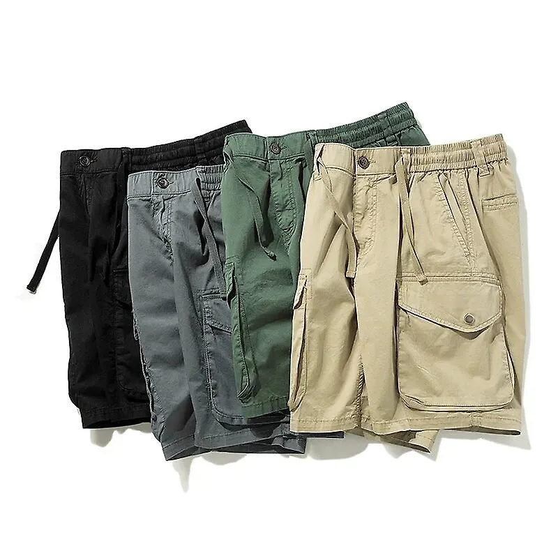 2023 New Summer Mens Cargo Shorts Men Cotton Multi Pockets Military Joggers Shorts Men Outwear Fashion Classic Casual Short Male