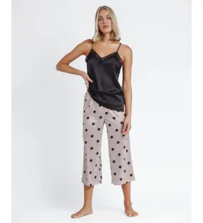 ADMAS PIJAMA PALAZZO DE TIRANTES ELEGANT DOTS NEGRO