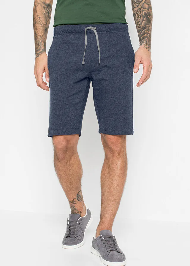 Bermudas de chándal (2 unidades) Azul marino + gris jaspeado