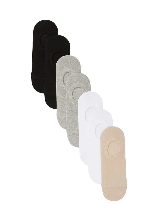Calcetines negro-blanco-gris jaspeado-beige tiza