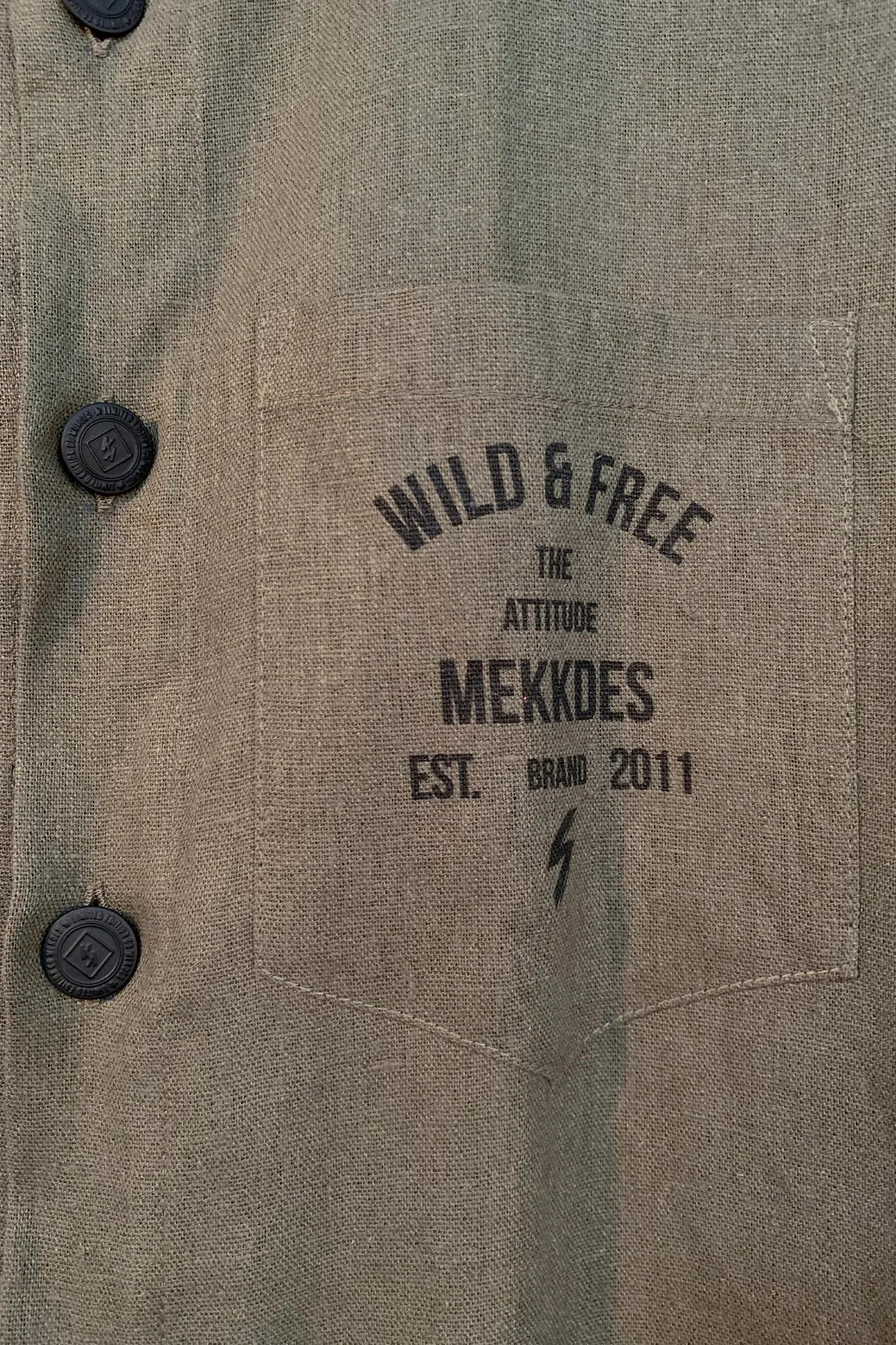 Camisa HE lino khaki WILD & FREE