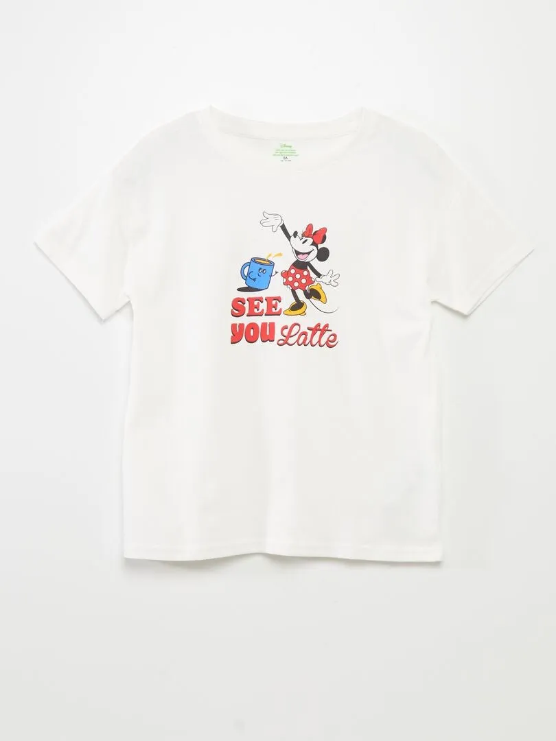 Camiseta estampada 'Minnie' - BEIGE
