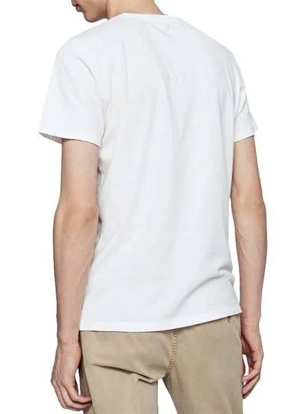 camiseta pepe jeans merton blanco para hombre