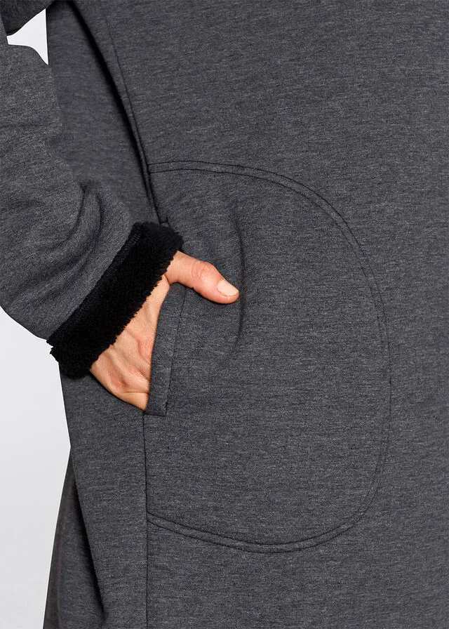 Chaqueta de chándal con pelo Antracita jaspeado