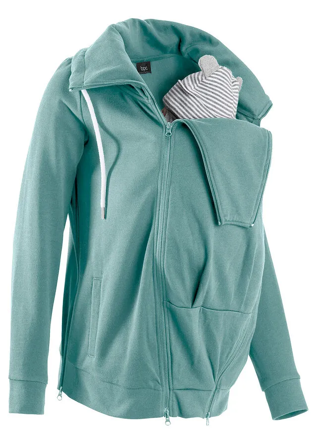 Chaqueta sudadera de chándal portabebés Azul mineral
