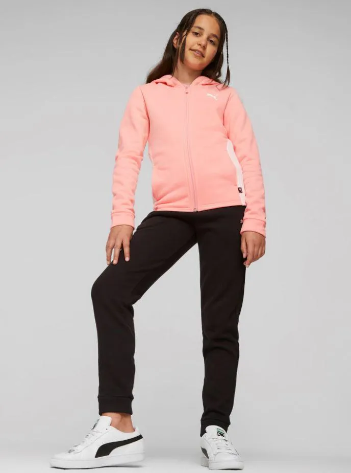 Chándal Puma Hooded Sweat Suit Niñas Rosa/Negro