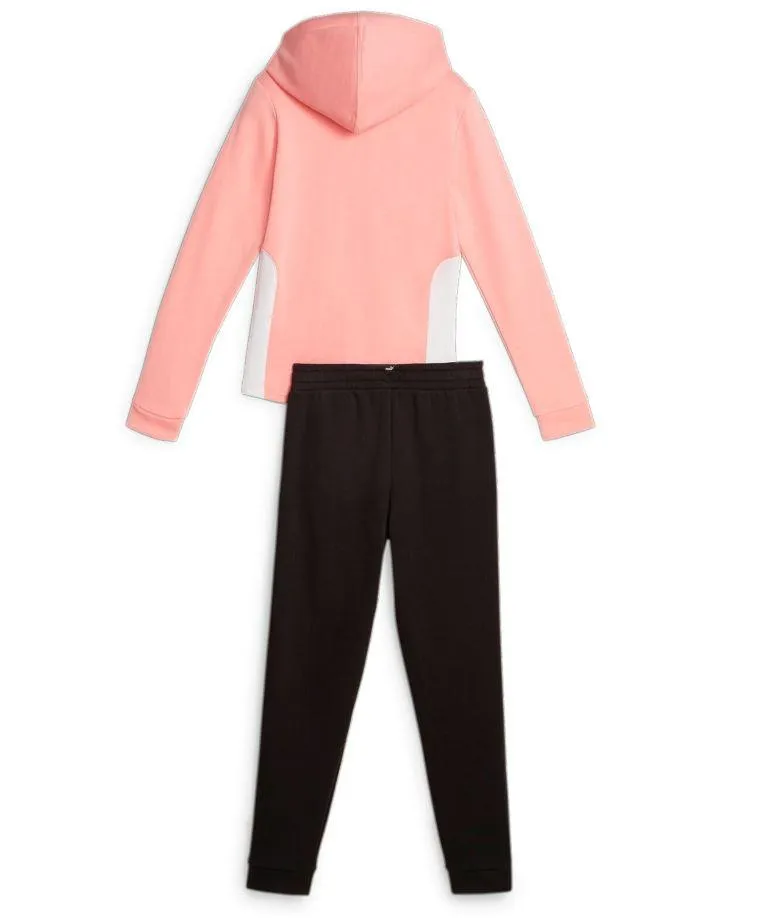 Chándal Puma Hooded Sweat Suit Niñas Rosa/Negro