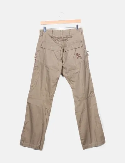 Crossworld Pantalón beis cargo