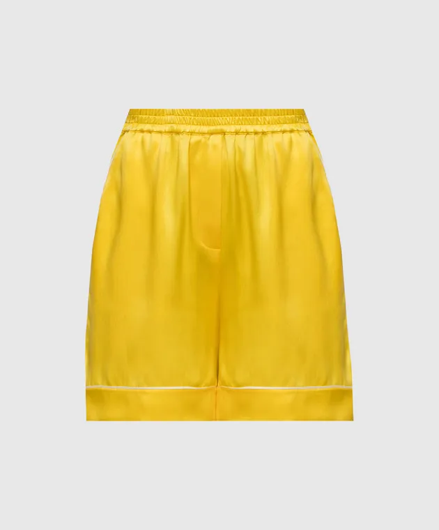 Dolce&Gabbana Yellow silk shorts