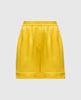 Dolce&Gabbana Yellow silk shorts