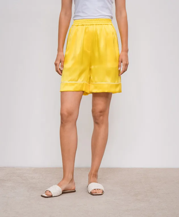 Dolce&Gabbana Yellow silk shorts