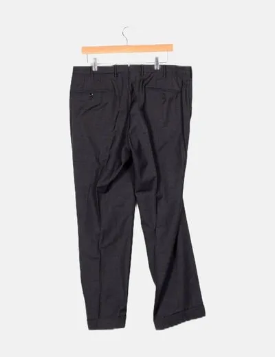 Incotex Pantalón gris oscuro liso