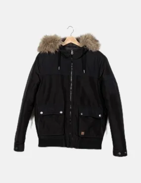 Jack & Jones Parka negro pelo