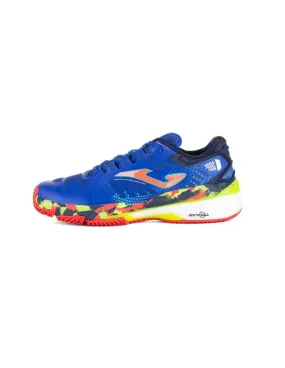 JOMA - Zapatillas Pádel azul y coral Slam 2204 Hombre