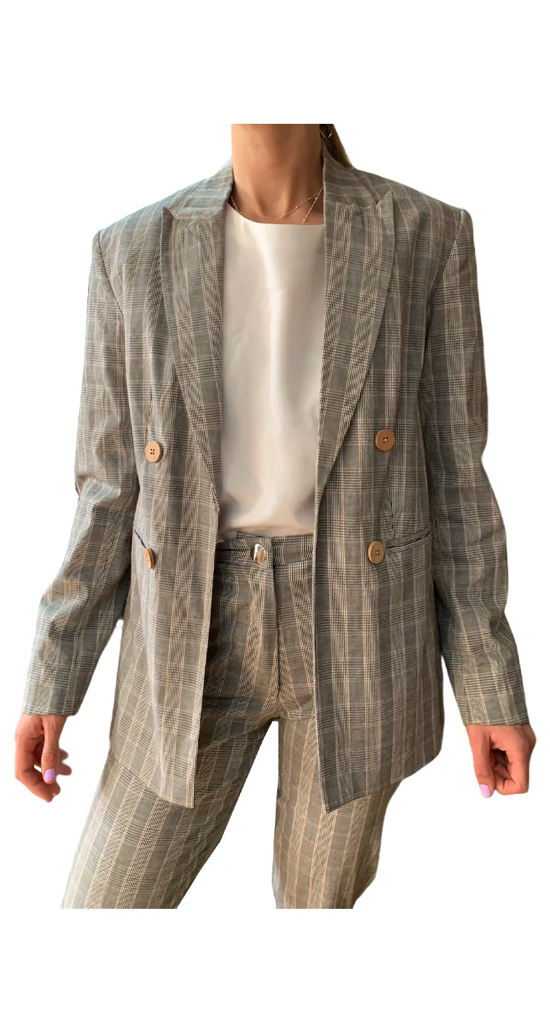 MANGO Blazer Check