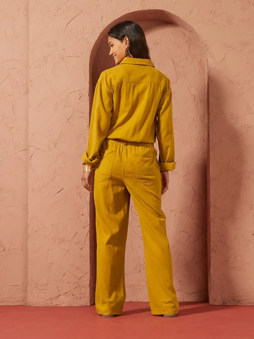Mono con mezcla de lino  - Unisex - AMARILLO