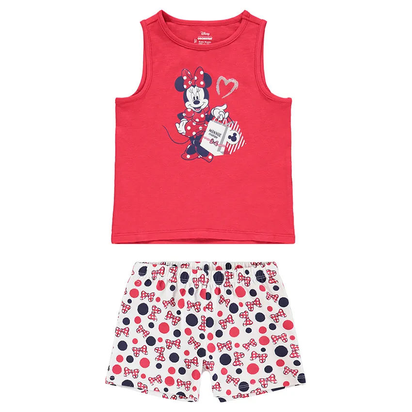 Orchestra Pijama con camiseta sin mangas con estampado de Minnie ©Disney y pantalón corto con estampado all-over