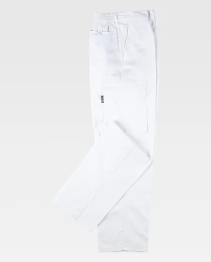 Pantalón Elástico en cintura multibolsillos Blanco