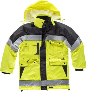 Parka bicolor Negro / Amarillo