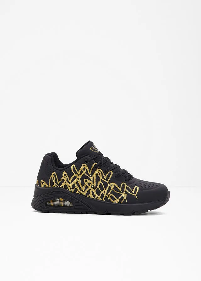 Sneakers bajos Negro-oro