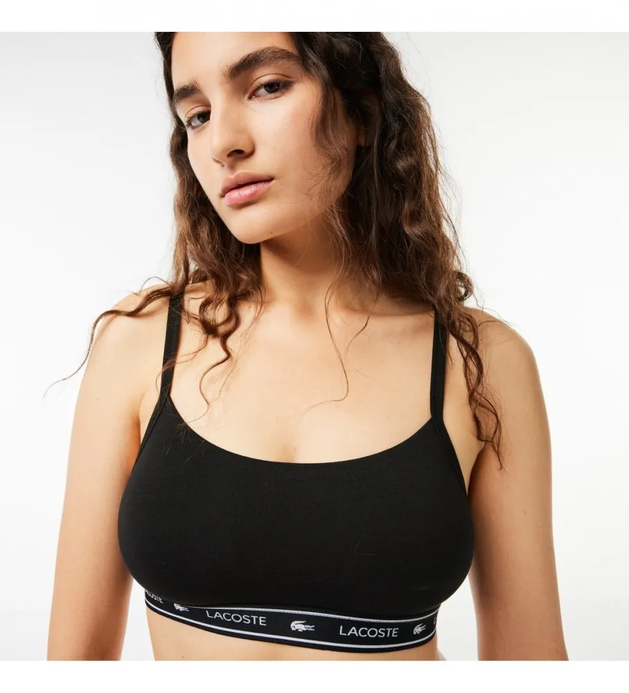 Sujetador Bralette Bandeau Logo negro