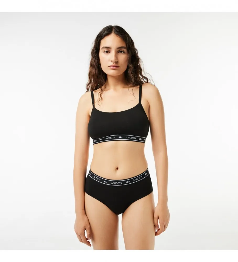 Sujetador Bralette Bandeau Logo negro