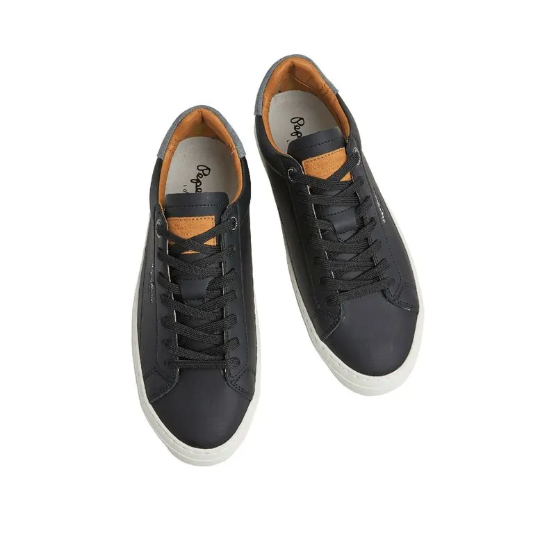 Tenis Pepe Jeans Hombre Yogi Original 23 Negro - Blanco