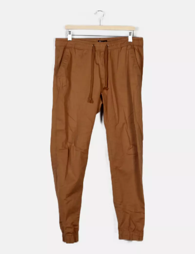 Tex Pantalón denim marrón ancho