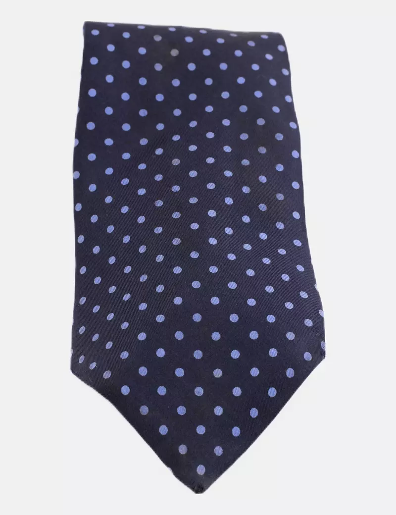 Tino Cosma Corbata azul marina dots