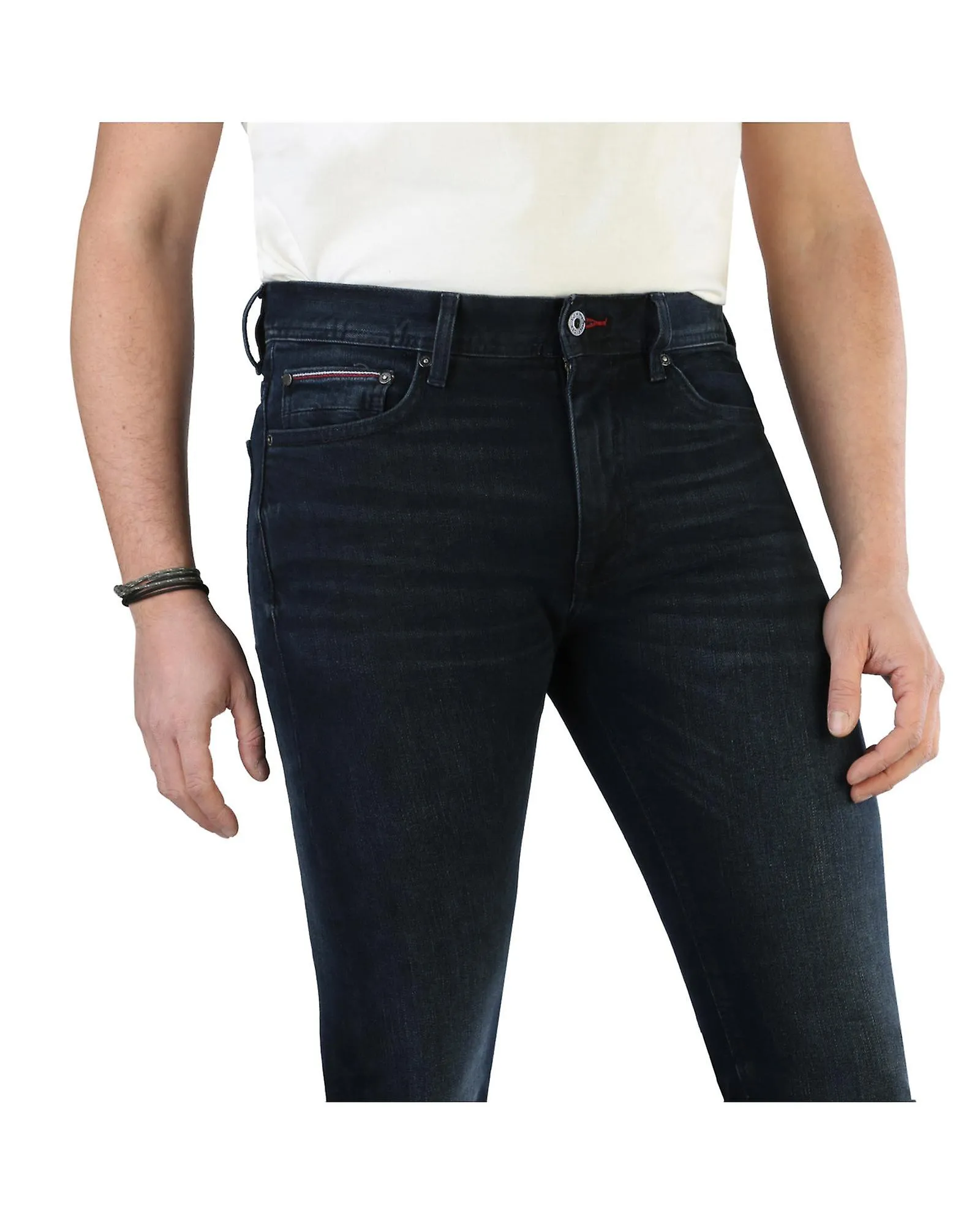 Tommy Hilfiger Button and Zip Fastening Cotton Blend Jeans