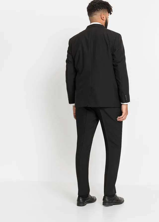 Traje (4 piezas): americana, pantalón, camisa, corbata Negro-blanco-plata