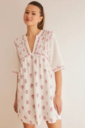 Vestido camisola estampado boho