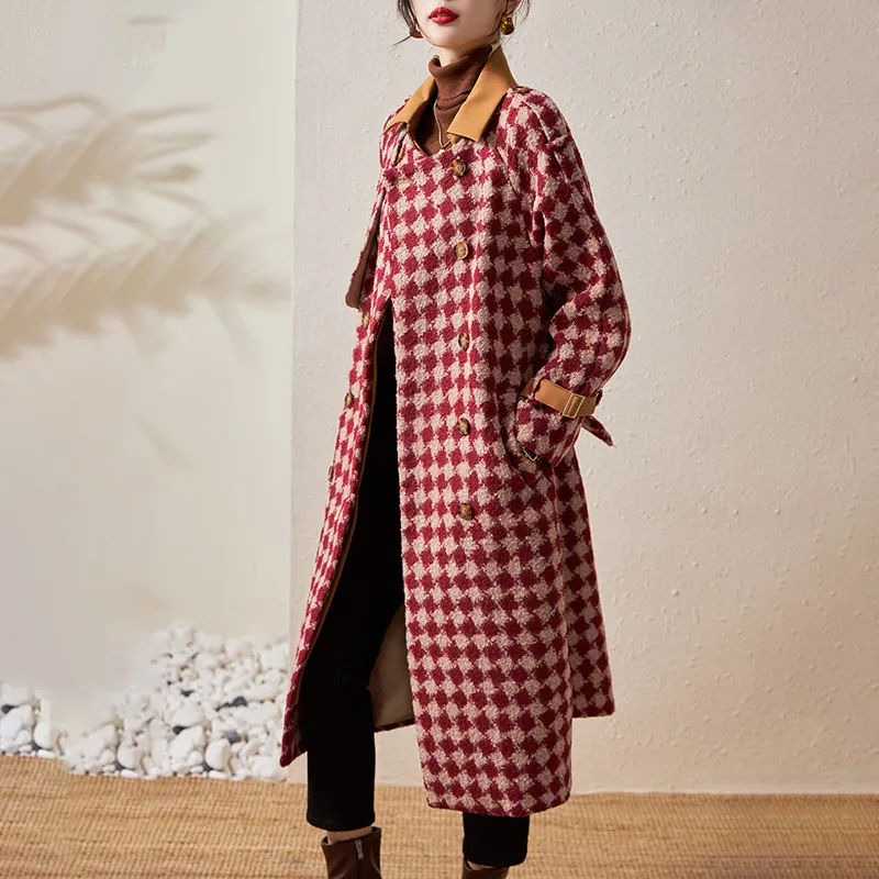 Vestido de abrigo para mujeres de otoño e invierno de otoño