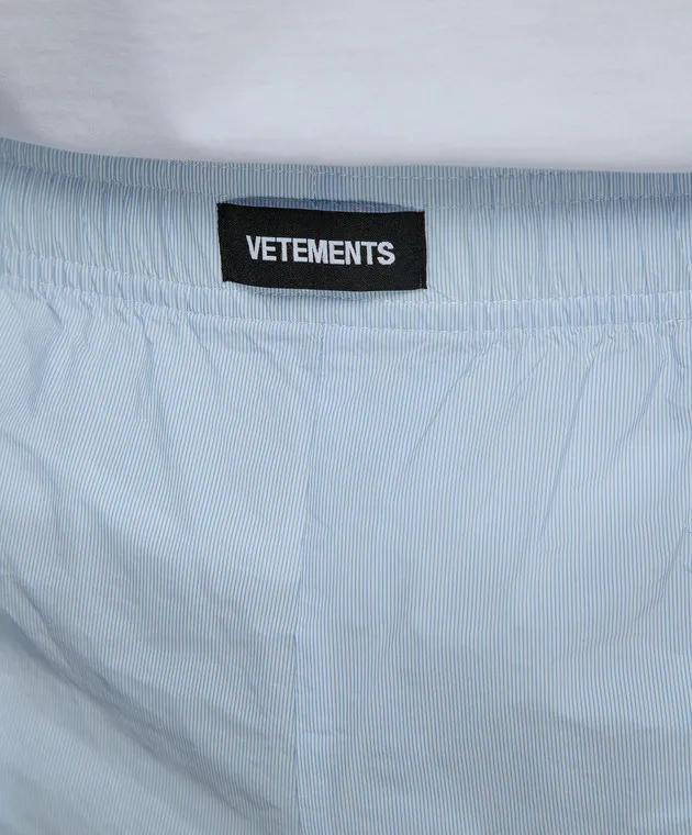 Vetements Blue logo shorts