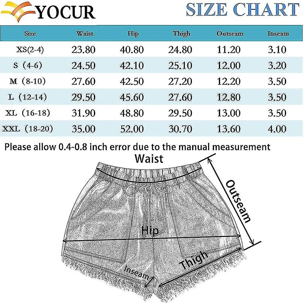 Womens Lightweight Shorts Casual Baggy Trendy Short Pants Elastic Waist Drawstring Comfy Shorts