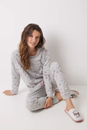 Women'secret Pijama largo algodón Snoopy