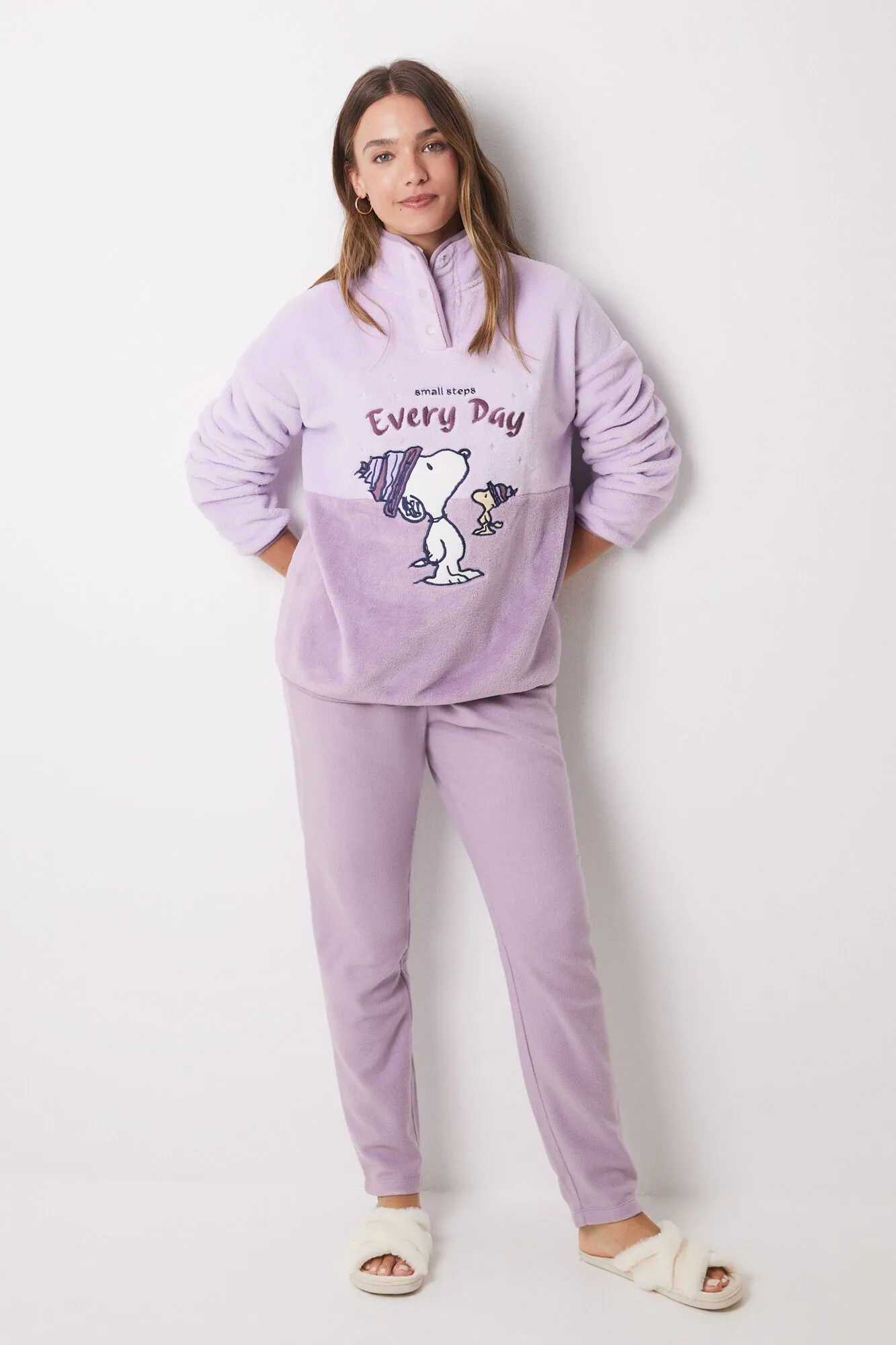 Women'secret Pijama largo polar Snoopy