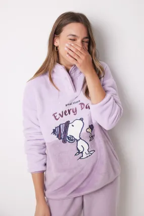 Women'secret Pijama largo polar Snoopy