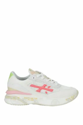 Zapatillas blancas con detalles en rosa y verde   MOERUND 6736