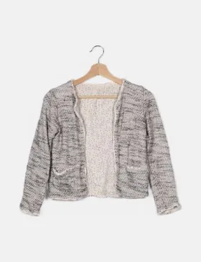 Zara Blazer bicolor estampado glitter